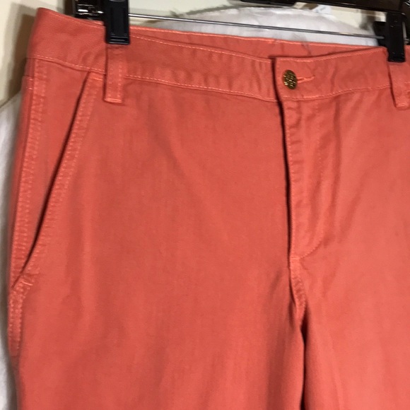 Tory Burch Orange Salmon High Rise Jeans - Picture 3 of 8